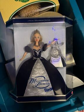 Barbie Millennium Princess Doll in Navy Blue and Silver